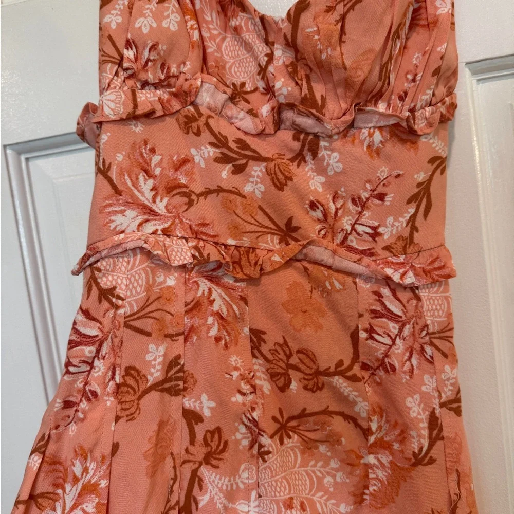 Petal & Pup Pink Midi Sundress Spaghetti Strap Wedding Guest - Picture 4 of 4